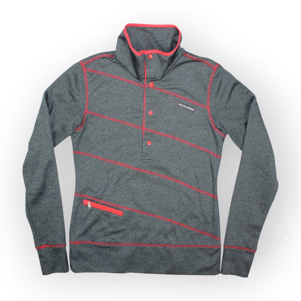 Small Flylow Susie Fleece Pullover Technical Midlayer YetiWool Fleece Thumbholes
